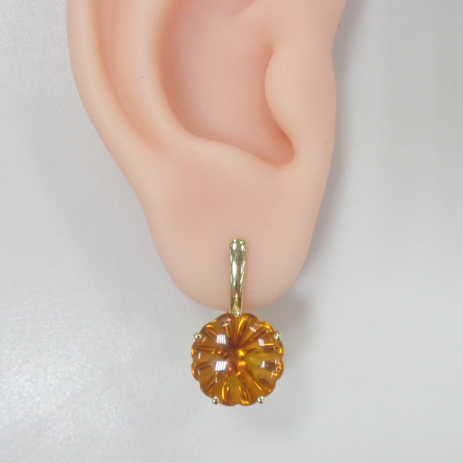 Серебряные серьги с цитринами